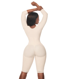 Faja postquirúrgica hasta la rodilla con compresión media reloj de arena ( REF. C-012 )