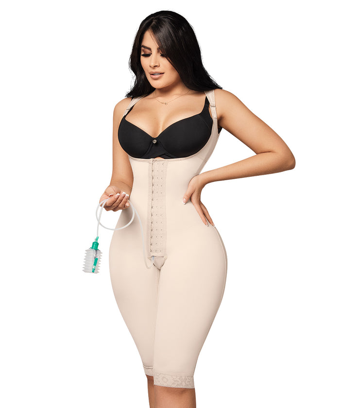 C-029  Beige Trusa Lycra Rodilla Broche Central