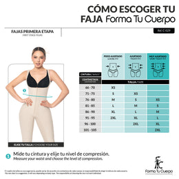 C-029  Beige Trusa Lycra Rodilla Broche Central
