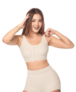 Brasier postquirúrgico con faja, tiras anchas y  soporte dorsal ( REF. C-031 )