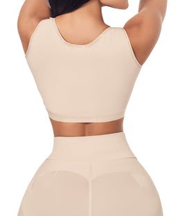 Brasier postquirúrgico con faja, tiras anchas y  soporte dorsal ( REF. C-031 )