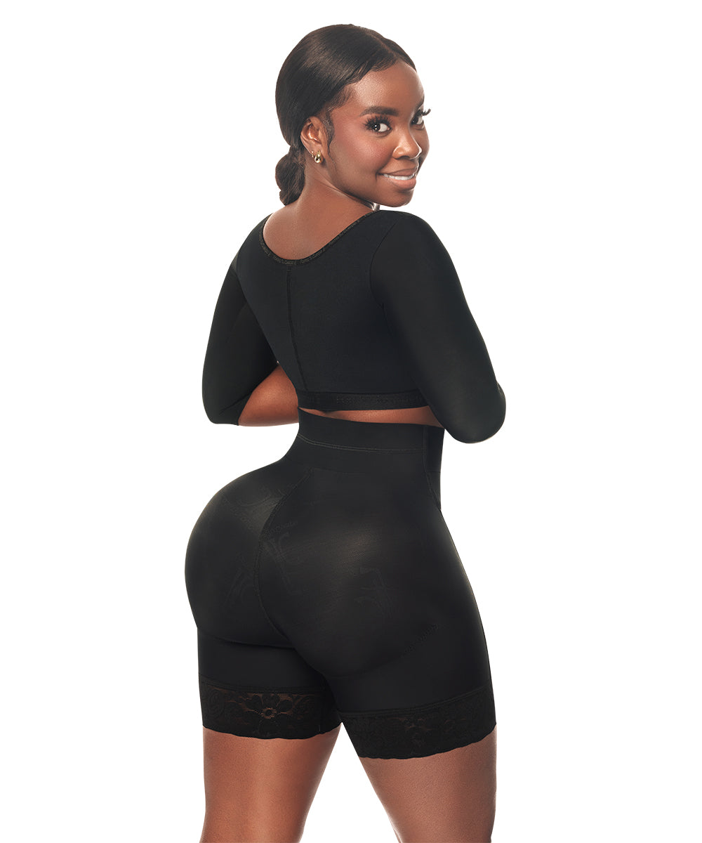 Faja postquirúrgica con brasier, mangas y control de  torso ( Ref. C-080 )