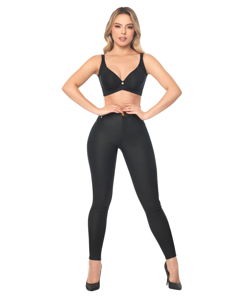 Jean Skinny Levanta Glúteos efecto cuero  Ref. J-301