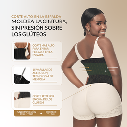 Cinturilla corset postquirúrgica: Alta definición cintura curvy ( Ref. Lux-061 )