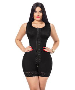 Faja colombiana postquirúrgica con brasier integrado: Moldeado torso y busto ( Ref. Lux - 293 )