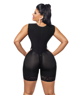 LIQUIDACIÓN - Faja colombiana postquirúrgica con brasier integrado: Moldeado torso y busto ( Ref. Lux - 293 )- Modelo 2025