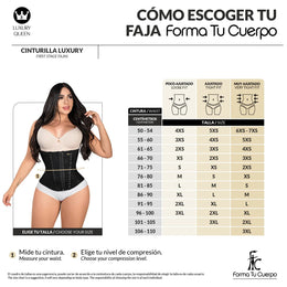 Cinturilla corset postquirúrgica: Alta definición cintura curvy ( Ref. Lux-061 )
