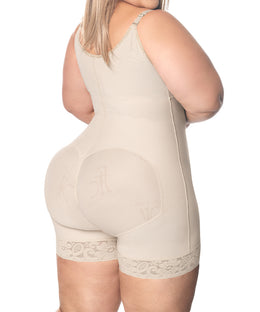 Faja moldeadora control abdomen - media pierna con tiras y cremallera lateral ( Ref. O-010 )