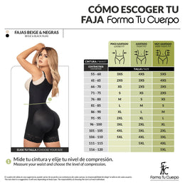 Faja moldeadora control abdomen - media pierna con tiras y cremallera lateral ( Ref. O-016 )