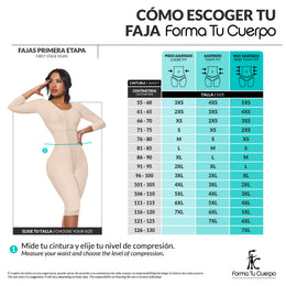 Faja postquirúrgica completa: reloj de arena - Moldeado total y compresión ( Ref. O-103 )