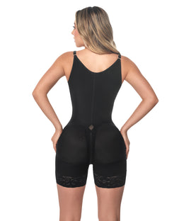Faja moldeadora reloj de arena control abdomen - media pierna con tiras, cremalleras y broche central ( Ref. O-211 )