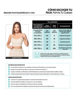 Brasier con faja moldeadora y soporte postquirúrgico ( REF. C-033 )