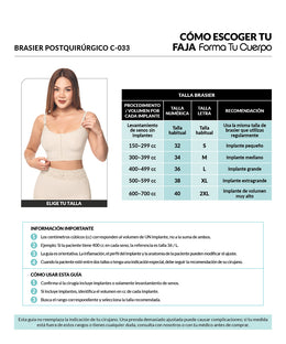 Brasier con faja moldeadora y soporte postquirúrgico ( REF. C-033 )