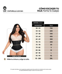 Cinturilla corset postquirúrgica: Alta definición cintura curvy ( Ref. Lux-061 )