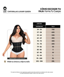 Cinturilla corset postquirúrgica: Alta definición cintura curvy ( Ref. Lux-061 )