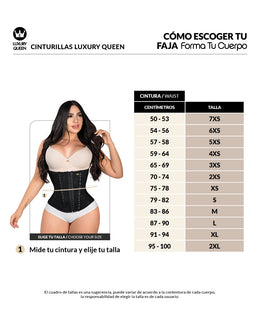 Cinturilla corset postquirúrgica: Alta definición cintura curvy ( Ref. Lux-061 )