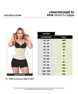 Faja chaleco cinturilla beige ( Ref. O-060 )