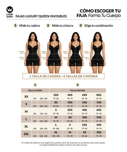 Short invisible Luxury Queen postquirúrgico con compresión suave ( Ref. Luxi-042 )