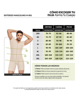 Faja Masculina Completa Cremallera ( Ref. H-001 )