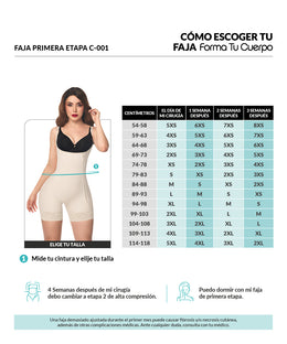 Faja postquirúrgica para lipotransferencia glútea : Compresión adecuada ( REF. C-001 )