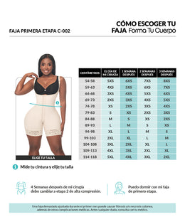 Faja Postquirurgica Media Pierna Gafete BEIGE (Ref. C-002)