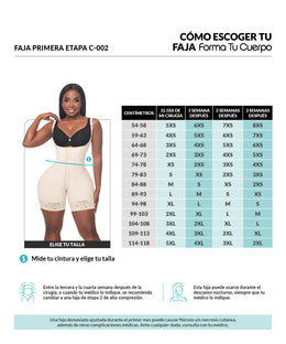 Faja Postquirurgica Media Pierna Gafete BEIGE (Ref. C-002)