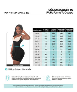 Faja Postquirurgica Media Pierna Gafete NEGRA (Ref. C-102)