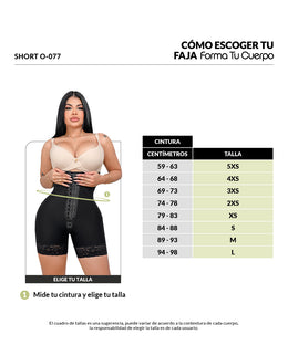 Short reloj de arena media pierna ( Ref. O-077 )