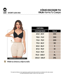 Short invisible Luxury Queen postquirúrgico con compresión suave ( Ref. Luxi-042 )