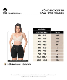 Short invisible levanta cola postquirúrgico: Compresión ligera y discreta ( Ref. Luxi-045 )