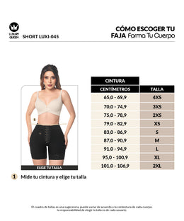 Short invisible levanta cola postquirúrgico: Compresión ligera y discreta ( Ref. Luxi-045 )