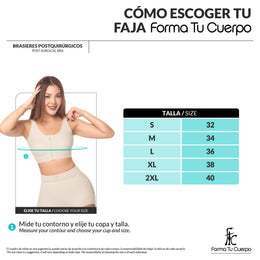 Brasier con faja moldeadora y soporte postquirúrgico ( REF. C-033 )
