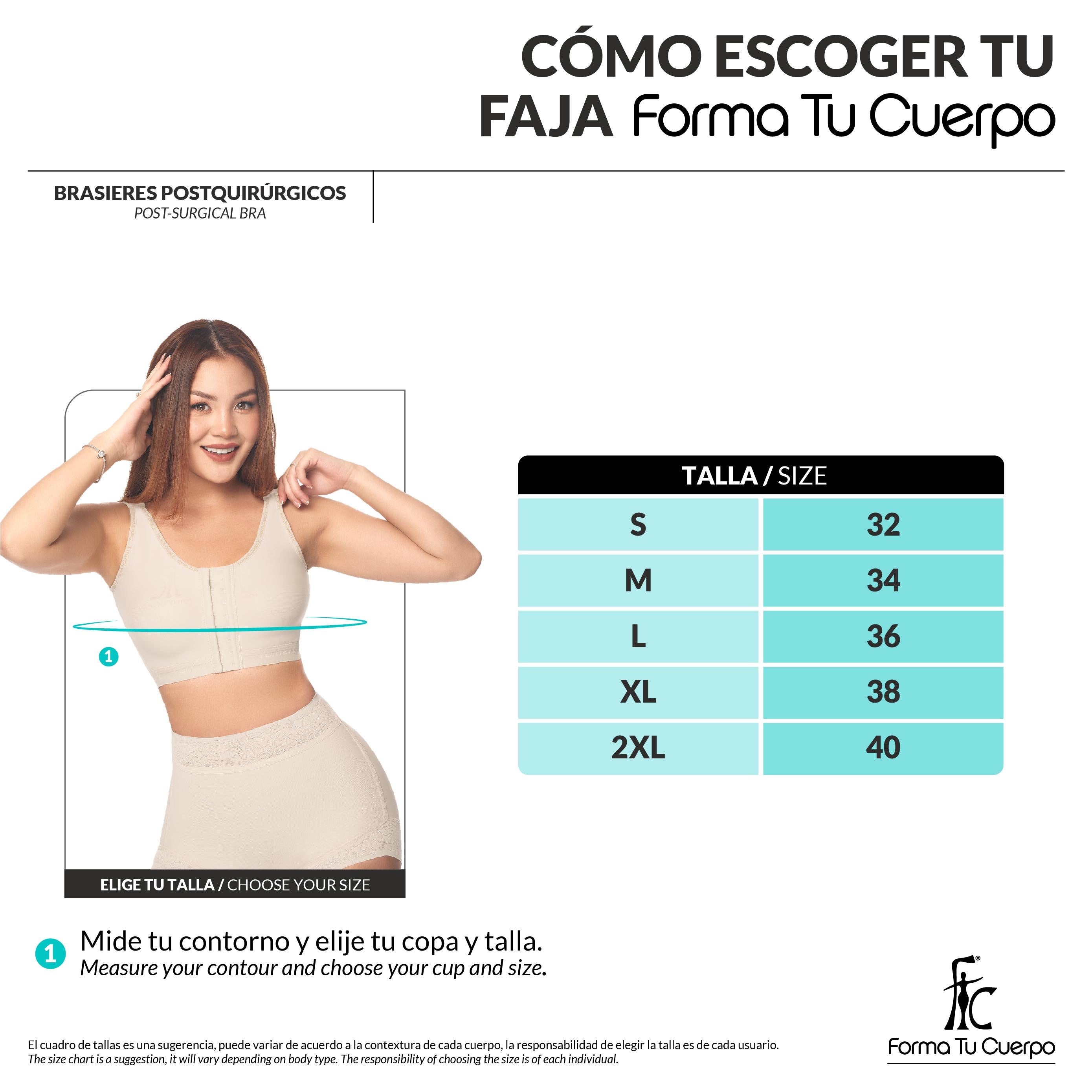 Brasier control espalda y laterales | Forma Tu Cuerpo REF: A-003